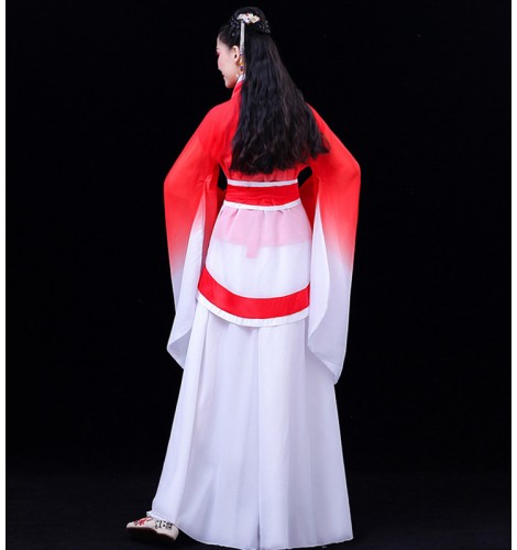 red and white hanfu